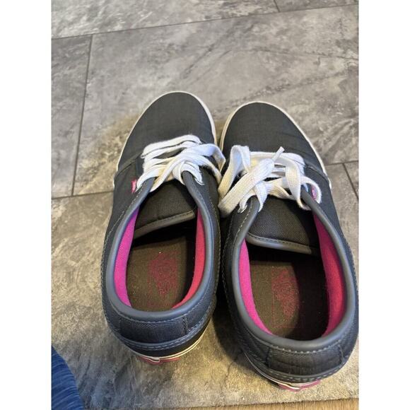 VANS Era Charcoal Gray & Pink Skate Shoes Women’s Size 10 Padded Tongue - Picture 2 of 7
